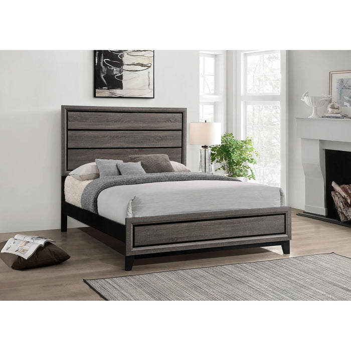 Queen Panel Bed Accents - Gray Furniture Max