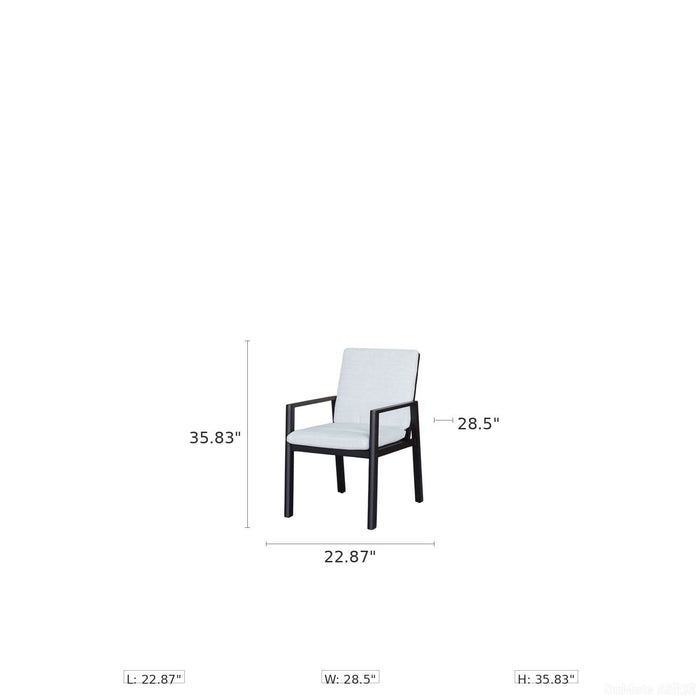 Verona - Dining Chair (Set of 2) - Dark Espresso / Gray / Off White Home Essentials