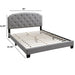 Button Tufted Bed With Nailhead Trim Home Essentials