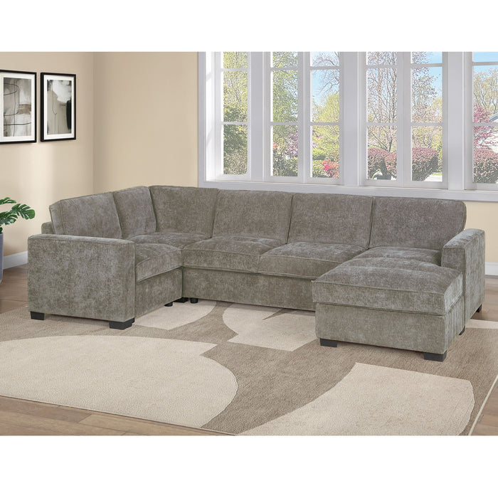 Sectional With RAF Chaise, Armless Loveseat & LAF 1 Arm Chair Home Essentials