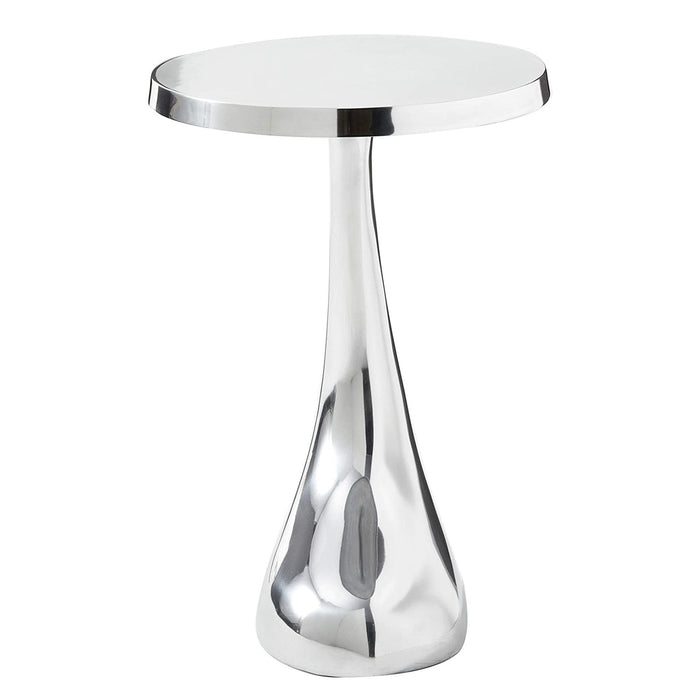 Round End Table - Silver