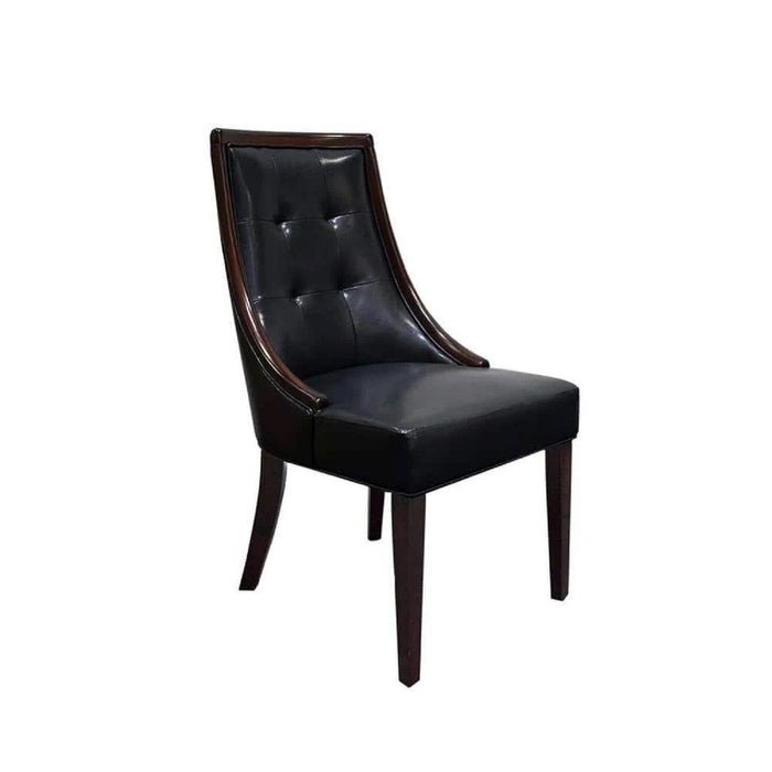 Clair - Tufted Dining Room Side Chair (Set of 2) - Dark Coffee / Black