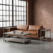 Corbeta - 3 Piece Metal Frame Wood Living Room Coffee Table And 2 Chairside Tables Set, Aged Graphite - Brown Home Essentials
