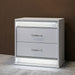 Glam - 2 Drawer Nightstand With LED Lighting - White Matrix Furniture Group
