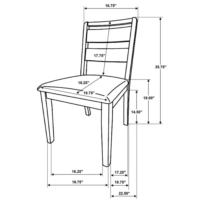 Lytton - Dining Side Chair (Set of 2) - Brown Oak Furniture Max