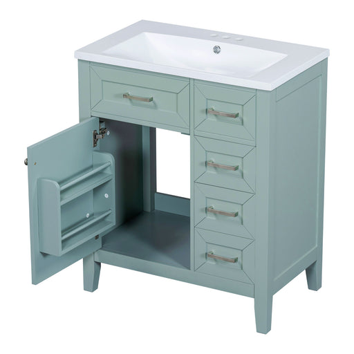 Modern Bathroom Vanity With Sink Combo, 3 Drawers, Undermount Drop-In Sink Hearth and Haven