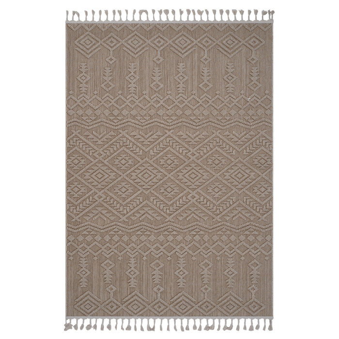 5' x 7' Traditional Indoor / Outdoor Area Rug - Natural