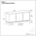 Harper - 3 Door Sideboard Buffet / Storage Cabinet - Walnut Brown Simpli-Home