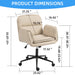 Criss Cross Swivel Desk Chair With Adjustable Armrests & Wheels For Home Office Home Essentials