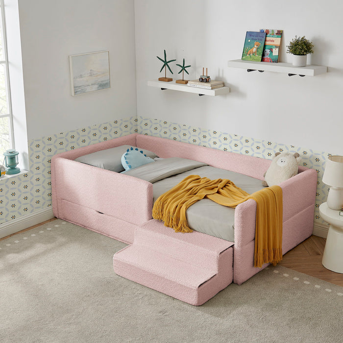 Safe Kids Bed With Guardrails And Storage Home Essentials