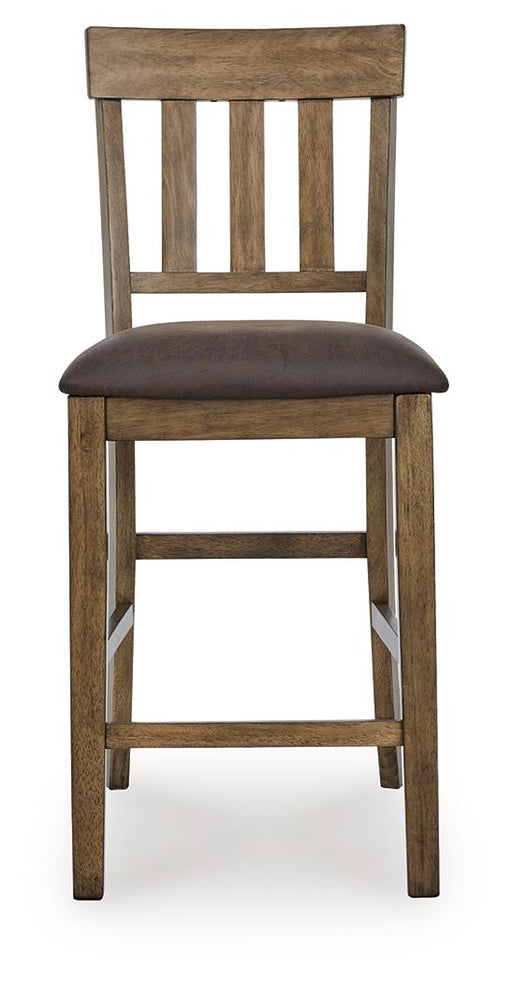 Urbinforte - Upholstered Barstool (Set of 2) - Light Brown Signature Design by Ashley®