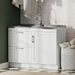 Hennessy - Laundry Utility Sink And Cabinet With Dual Sink And Pull Out Faucet - White Simpli-Home