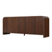 Curved Edge TV Stand With Large Cabinets Hearth and Haven