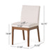 Dining Chairs With Upholstered Seat And Backrest (Set of 2) - Light Beige / Walnut Noble House