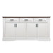 Fluted Sideboard Buffet Cabinet With 4 Doors And 3 Drawers Home Essentials