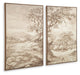 Stormish - Wall Art Set (Set of 2) - Beige / Brown Signature Design by Ashley®