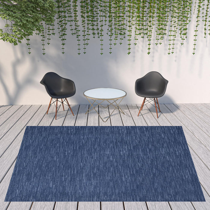 9' X 12' Non Skid Indoor / Outdoor Area Rug - Navy Blue