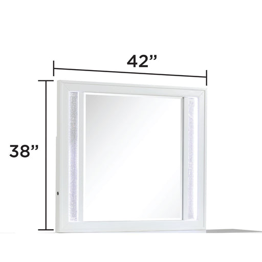 Abigale - Mirror For Dresser Top Made With LED (Includes Only Mirror) - White Matrix Furniture Group