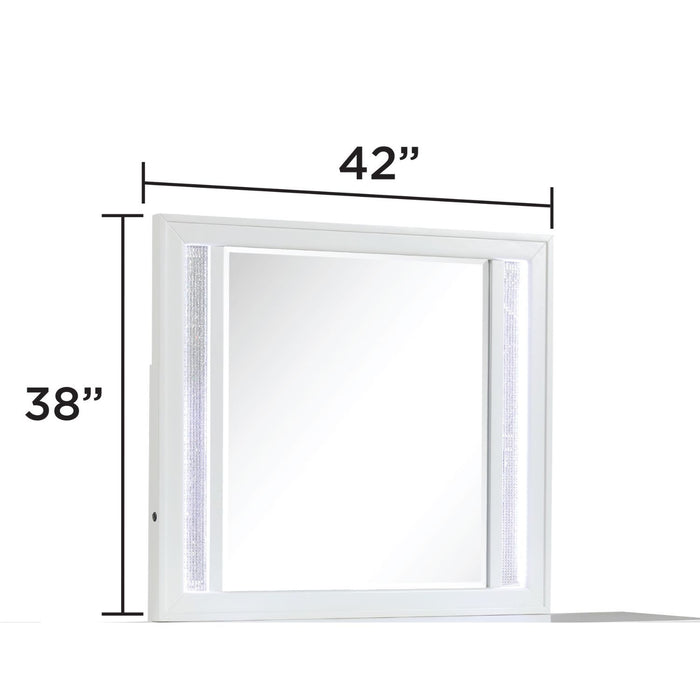 Abigale - Mirror For Dresser Top Made With LED (Includes Only Mirror) - White Matrix Furniture Group