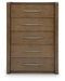 Marxmore - Five Drawer Chest - Brown Benchcraft®