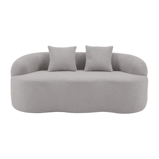 Curved Loveseat Sofa With Round Armrest Home Essentials