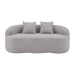 Curved Loveseat Sofa With Round Armrest Home Essentials