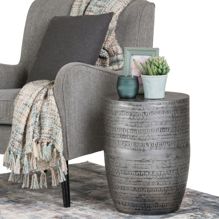 Johnsen - Handcrafted Large Metal Accent Table Simpli-Home
