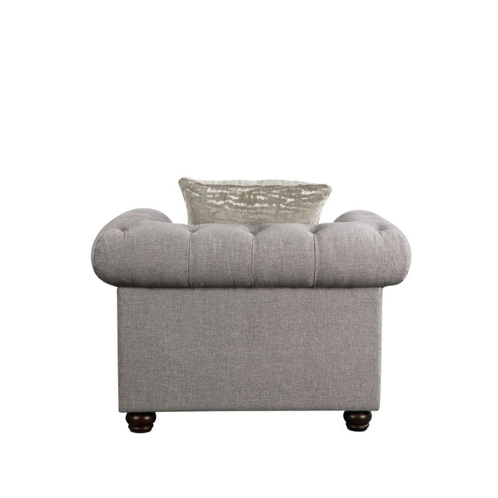 Gardenia - Chair - Gray Fabric ACME