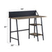 Garima - Writing Desk - Rustic Oak & Black ACME