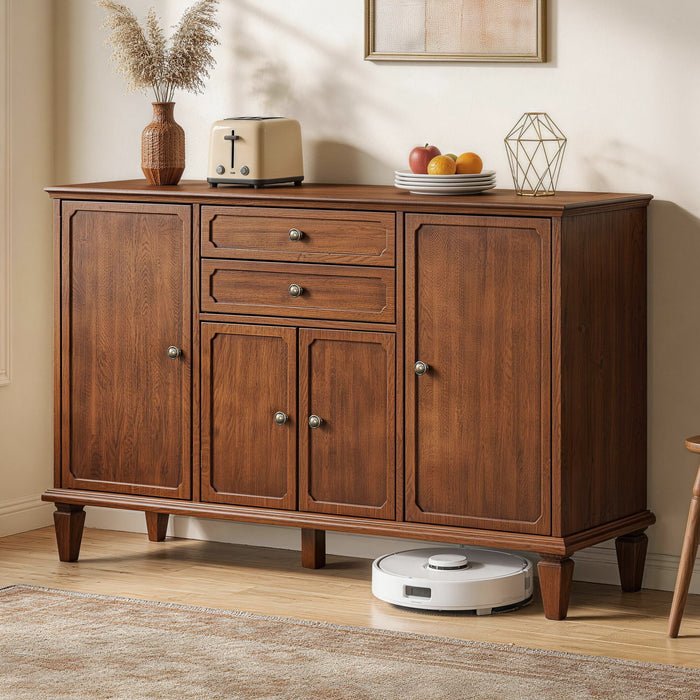 Sideboard Buffet Cabinet With 4 Doors And 2 Drawers, Console For Kitchen Home Essentials