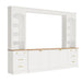 Arched Entertainment Center Wall Unit With Bookshelf, Retro Large TV Stand Hearth and Haven