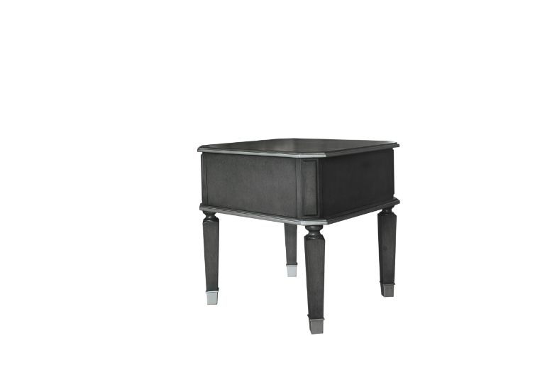 House Beatrice - End Table - Charcoal & Light Gray ACME