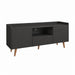 TV Stand For TVs Up To 60" With Open Storage Shelf, 2 Doors, 1 Drawer And Cable Management Home Essentials
