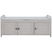 Storage Bench With 3 Shutter-Shaped Doors, Shoe Bench With Removable Cushion And Hidden Storage Space Hearth and Haven