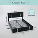 Upholstered Platform Bed Frame With Adjustable LED Headboard, USB C-Charging, Hydraulic Lift Home Essentials
