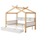 House Bed With Bookshelf Storage Hearth and Haven