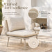 Modular Patio Armless Sofa Chair With Thick Cushion - Off White Home Essentials