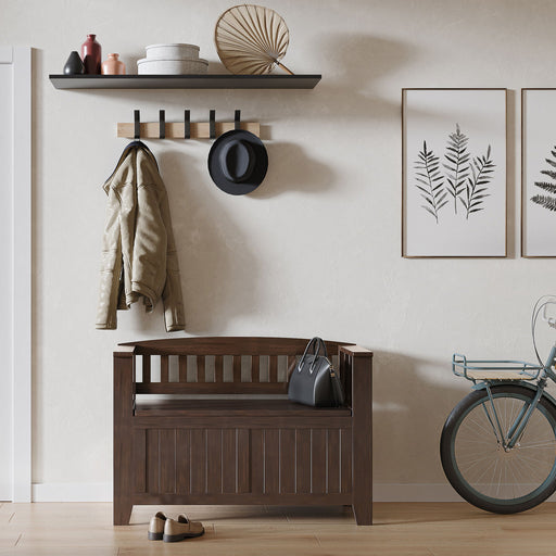 Acadian - Entryway Storage Bench, Handcrafted Simpli-Home