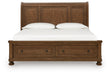 Zackaryn - King Sleigh Storage Bed - Warm Brown Signature Design by Ashley®
