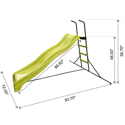 Xsl003G - Indoor Freestanding Playground Equipment Slide For Children - Green Daily Nest