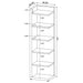 6 Tier Corner Bookcase - Cappuccino Furniture Max