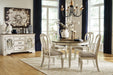 Realyn - Oval Dining Room Extension Table - Chipped White Signature Design by Ashley®