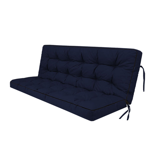 3 Seater Outdoor Porch Swing Cushion With Backrest, Waterproof Daily Nest