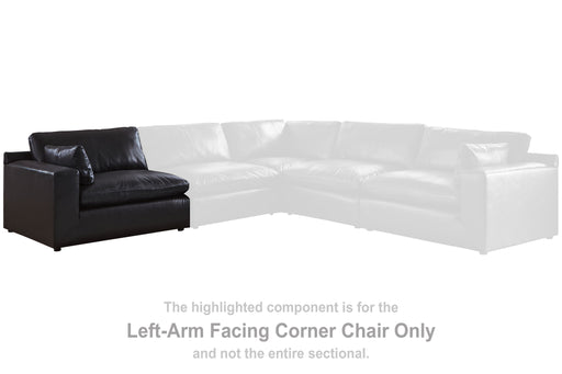 Emilia - LAF Corner Chair - Black Signature Design by Ashley®