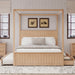 Canopy Platform Bed With Trundle And 3 Storage Drawers Hearth and Haven