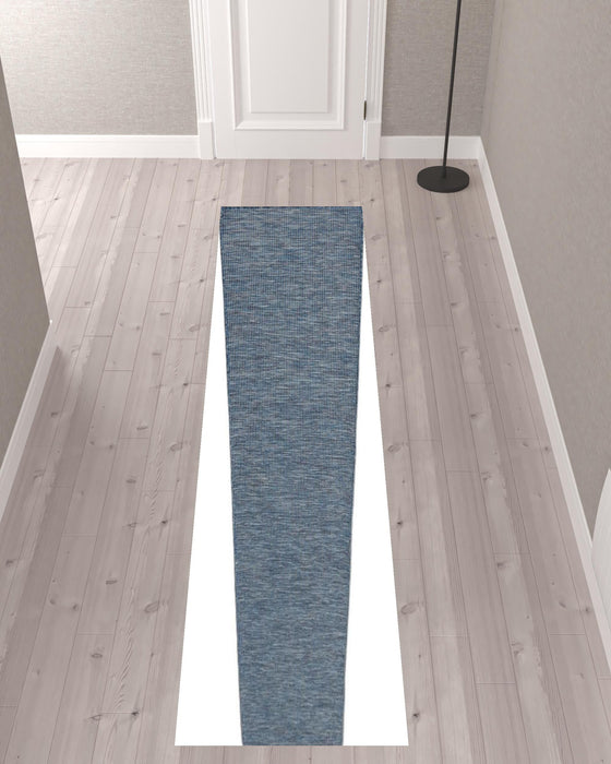 10' Power Loom Runner Rug - Navy Blue