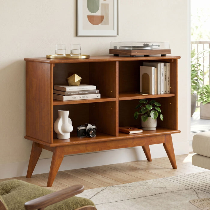 Draper - Handcrafted Low Bookcase Simpli-Home
