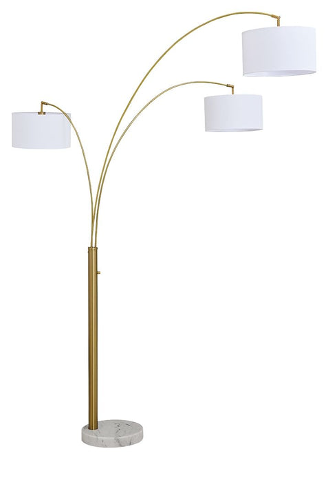 Valo - Metal Arc Lamp - Gold Finish Signature Design by Ashley®