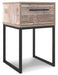 Neilsville - One Drawer Night Stand - Vinyl-Wrapped - Whitewash Signature Design by Ashley®