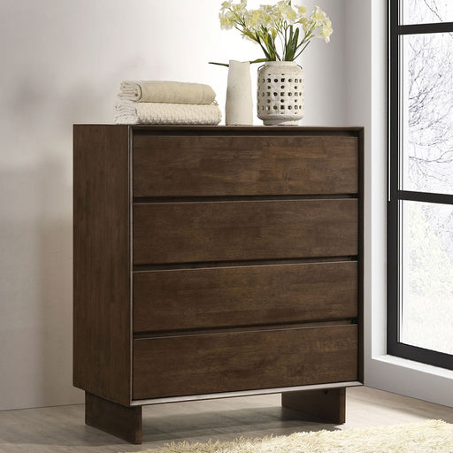 Hemlock - 4 Drawer Chest Of Drawers - Dark Brown Furniture Max